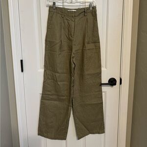 Oak + Fort 100% linen trouser pant (size 2)